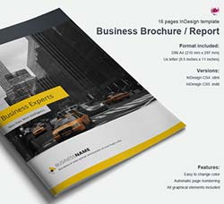 通用型商业杂志画册简章indesign模板：Business Brochure Report Vol.2